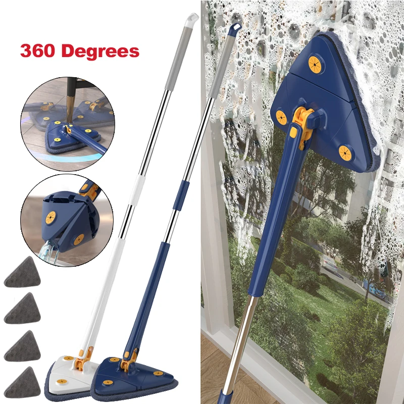 360 Degree Cleaning Triangular Mop for Rotary Floor Glass Ceiling Wall Cleaner Mop Magic Broom Cleaning Household Squeeze New
360 Degree Cleaning Triangular Mop for Rotary Floor Glass Ceiling Wall Cleaner Mop Magic Broom Cleaning Household Squeeze New