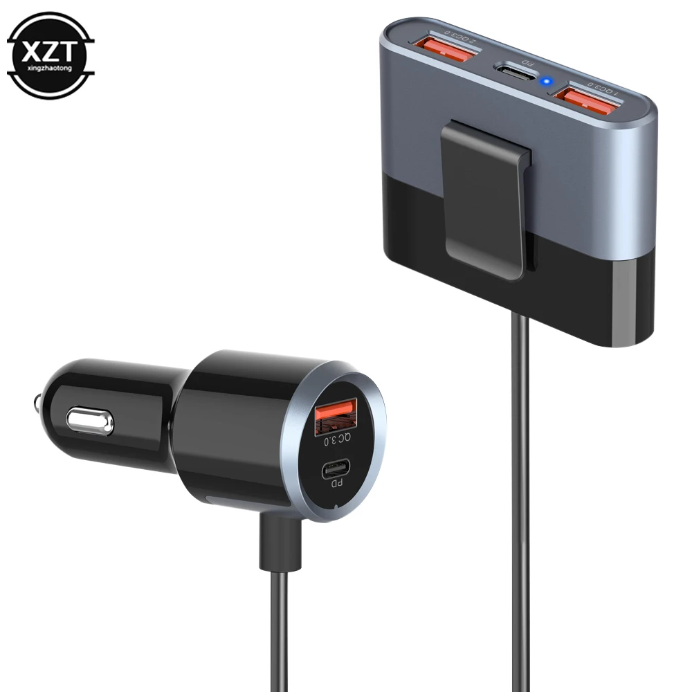 5-Port Extended Car Charger PD/QC3.0 Super Fast Charging Car Charger Portable Backclip Design 76W High Power Output
5-Port Extended Car Charger PD/QC3.0 Super Fast Charging Car Charger Portable Backclip Design 76W High Power Output
