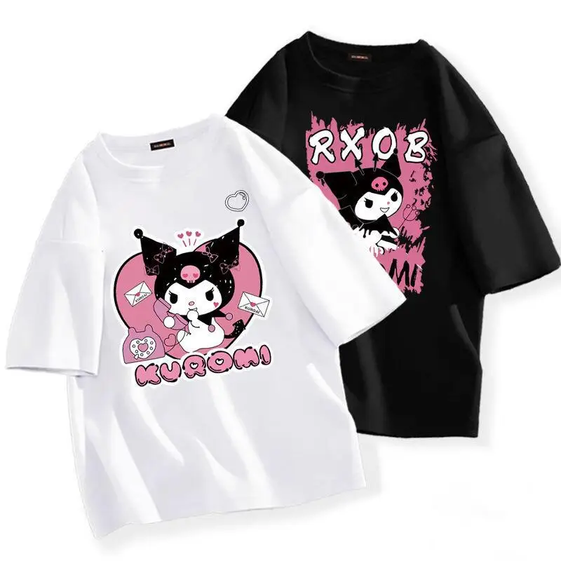 Kawaii Sanrio Kuromi T-shirt Cute Anime Cartoon Lovers' Pure Cotton Sweat Short Sleeve Sprots Top Comfortable Gifts for Friends
Kawaii Sanrio Kuromi T-shirt Cute Anime Cartoon Lovers' Pure Cotton Sweat Short Sleeve Sprots Top Comfortable Gifts for Friends