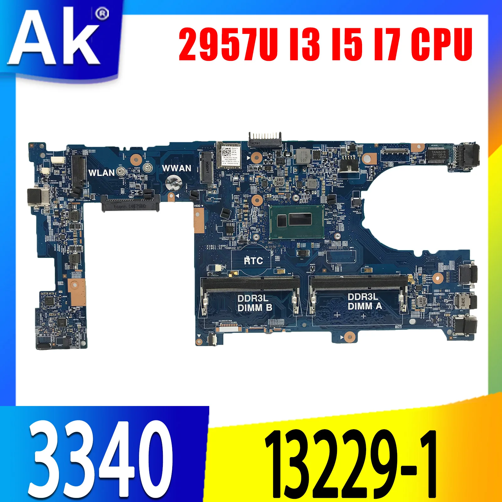 For DELL Latitude 3340 Laptop Motherboard CN-0MYK5G 0X13HJ 13229-1 DDR3 Notebook Mainboard 2957U I3 I5 I7 4th Gen CPU UMA
For DELL Latitude 3340 Laptop Motherboard CN-0MYK5G 0X13HJ 13229-1 DDR3 Notebook Mainboard 2957U I3 I5 I7 4th Gen CPU UMA