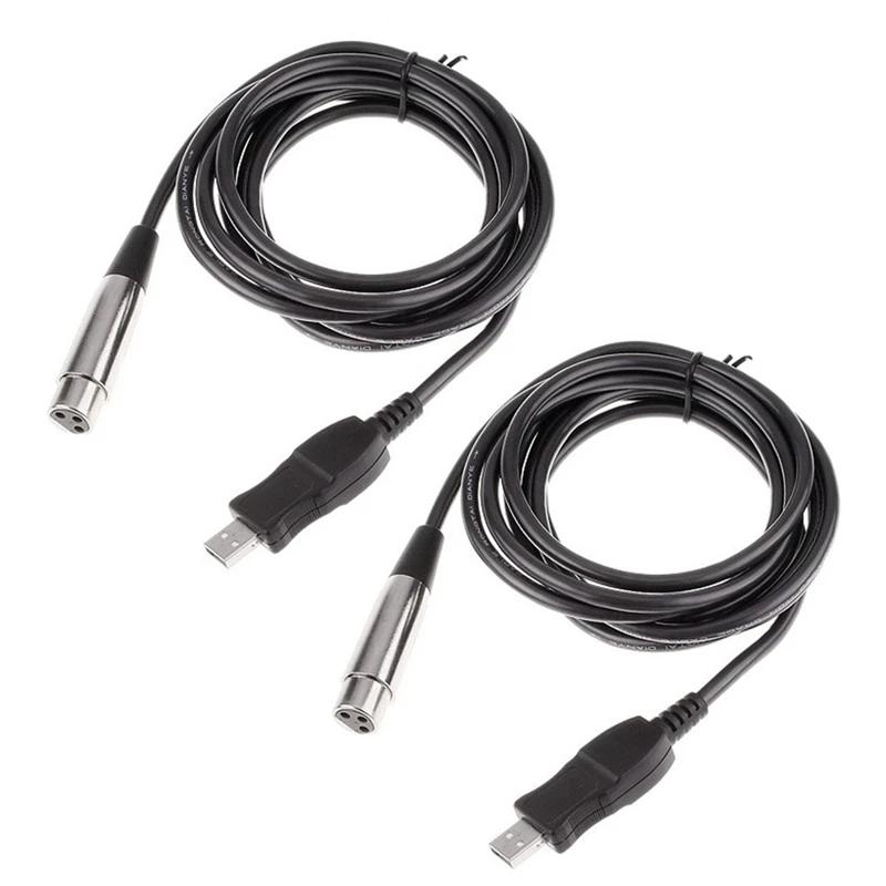 

2X 3M USB Male To XLR Female Microphone USB MIC Link Cable New