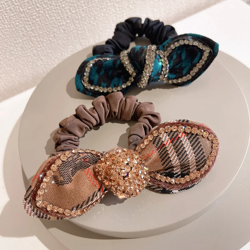 Женские резинки для волос в клетку, с бантом
Женские резинки для волос в клетку, с бантом