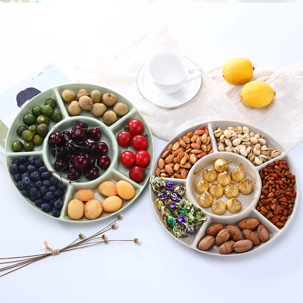 

Appetizer Snack 6-compartment Dried Pastry Party Nuts Serving Tray Dish Fruit Pc Storage For Plate Candy Food 1 Platter