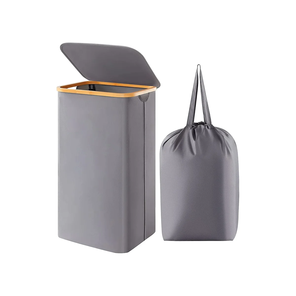 100L Laundry Basket With Lid, Clothes Hampers for Laundry With Bamboo Handles and A Removable Laundry Bag
100L Laundry Basket With Lid, Clothes Hampers for Laundry With Bamboo Handles and A Removable Laundry Bag