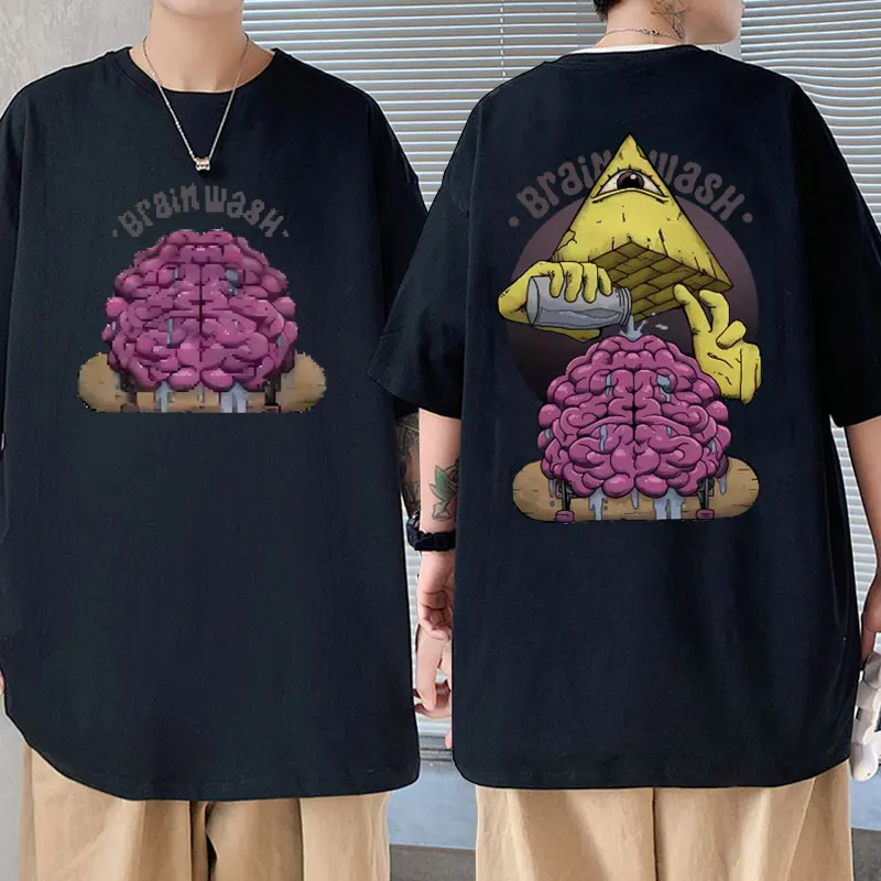 Anime Cartoon Brain Double Sided Print T Shirts Summer Unisex Oversized Short Sleeve Men's Crewneck T-shirts Male Manga Tshirt
Anime Cartoon Brain Double Sided Print T Shirts Summer Unisex Oversized Short Sleeve Men's Crewneck T-shirts Male Manga Tshirt