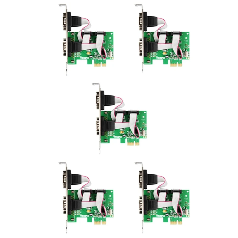 5X PCI Express 2 порта Последовательный RS232 Com Db9 контроллер карты PCI-E 1,0X1 WCH382 чип с низкопрофильным кронштейном
5X PCI Express 2 порта Последовательный RS232 Com Db9 контроллер карты PCI-E 1,0X1 WCH382 чип с низкопрофильным кронштейном