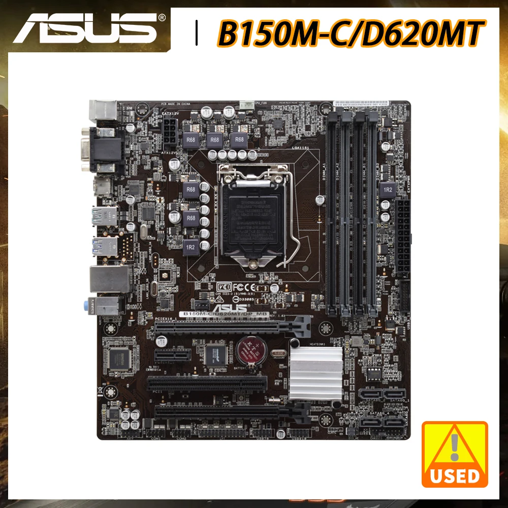 LGA 1151 Motherboard DDR3 ASUS B150M-C/D620MT/DP_MB Intel B150 HDMI Micro ATX SATA3 PCI-E 3.0 Support Core i3 i5 i7 Cpus
LGA 1151 Motherboard DDR3 ASUS B150M-C/D620MT/DP_MB Intel B150 HDMI Micro ATX SATA3 PCI-E 3.0 Support Core i3 i5 i7 Cpus