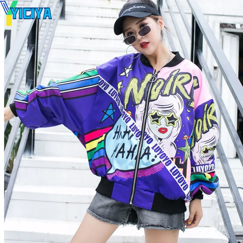 YICIYA jacket bomber racing varsity women Jackets new outfit cartoon printing for baseball Jacket American Oversize Summer coats
YICIYA jacket bomber racing varsity women Jackets new outfit cartoon printing for baseball Jacket American Oversize Summer coats