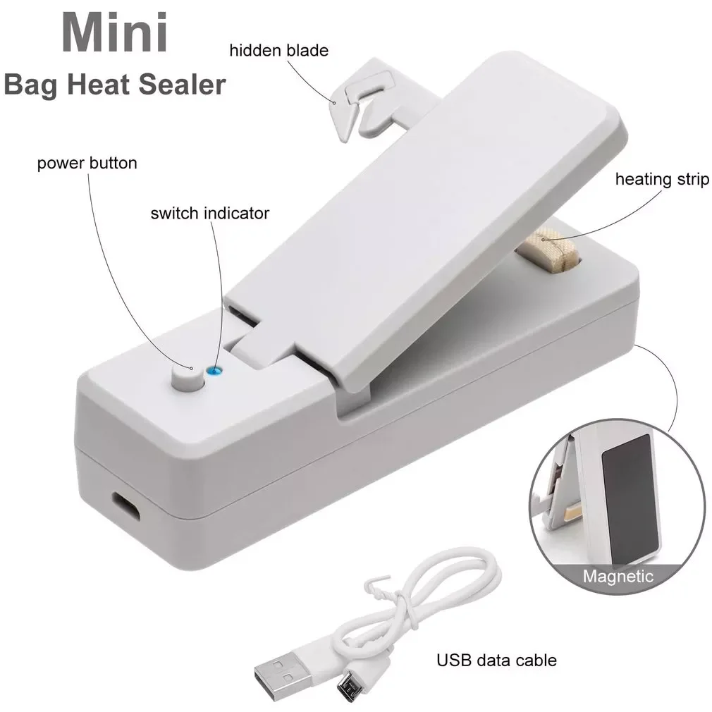Automatic Electric Home Sealer Portable Seal Machines Food Bag Sealer Packaging Machine Kitchen Accessory Tools 
Automatic Electric Home Sealer Portable Seal Machines Food Bag Sealer Packaging Machine Kitchen Accessory Tools