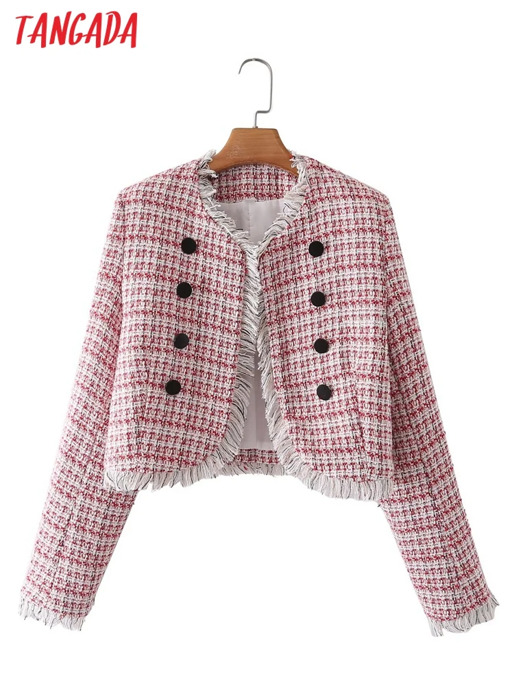 Tangada Women Button Tweed Crop Jacket Coat Vintage Long Sleeve Female Outerwear DA53
Tangada Women Button Tweed Crop Jacket Coat Vintage Long Sleeve Female Outerwear DA53