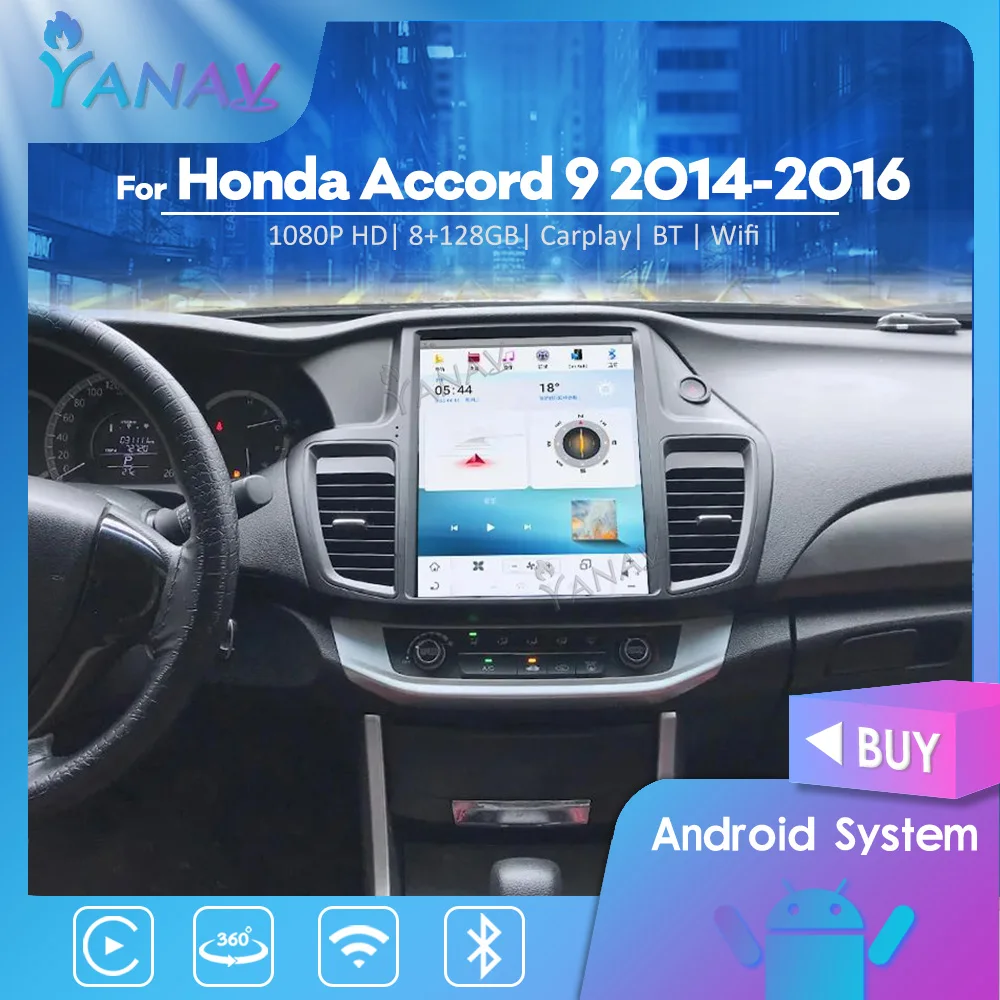 Автомагнитола для Honda Accord 9 2014-2016, Android 11, GPS-навигация, мультимедийный видеоплеер, Carplay, стерео, 2 Din, 4G, LTE, головное устройство
Автомагнитола для Honda Accord 9 2014-2016, Android 11, GPS-навигация, мультимедийный видеоплеер, Carplay, стерео, 2 Din, 4G, LTE, головное устройство