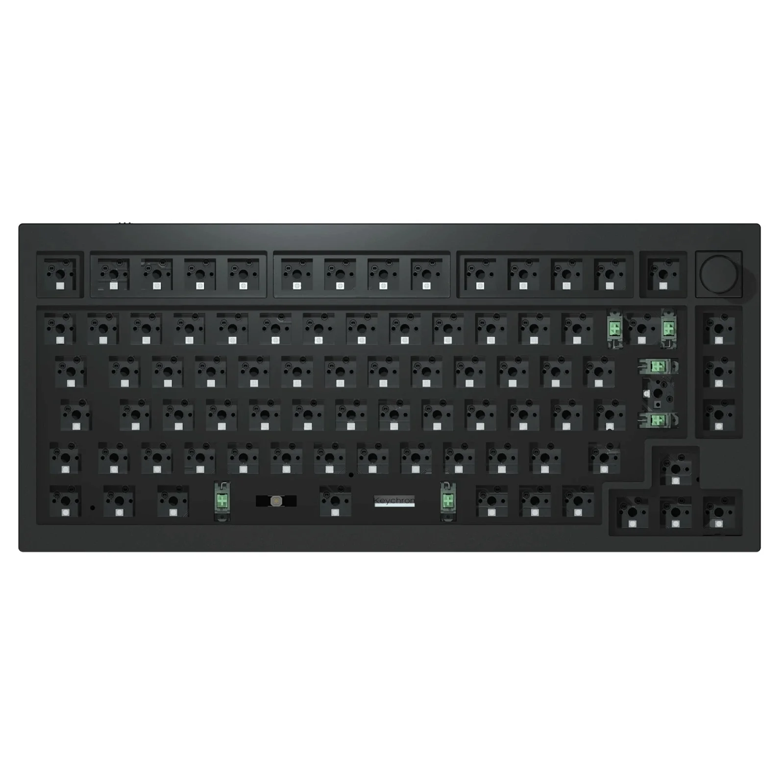 

Keychron Q1 Barebone Knob ISO QMK Custom Mechanical Keyboard 75% Layout Type-C Wired Keyboard for Mac Windows