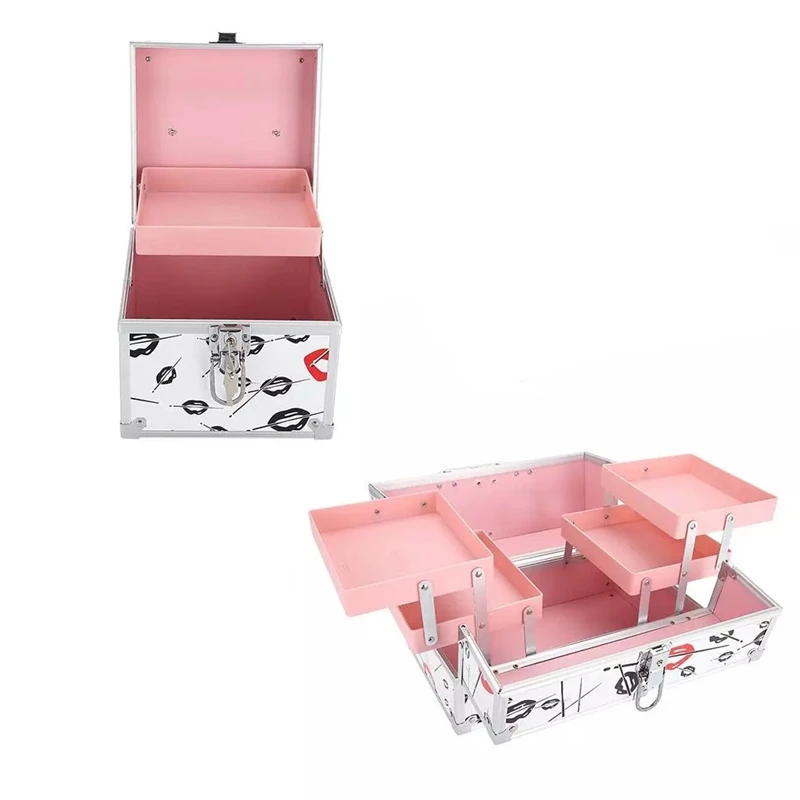 Makeup Train Case Portable Cosmetic Box Jewelry Organizer With Mirror Trays With Handle Makeup Storage Box
Makeup Train Case Portable Cosmetic Box Jewelry Organizer With Mirror Trays With Handle Makeup Storage Box