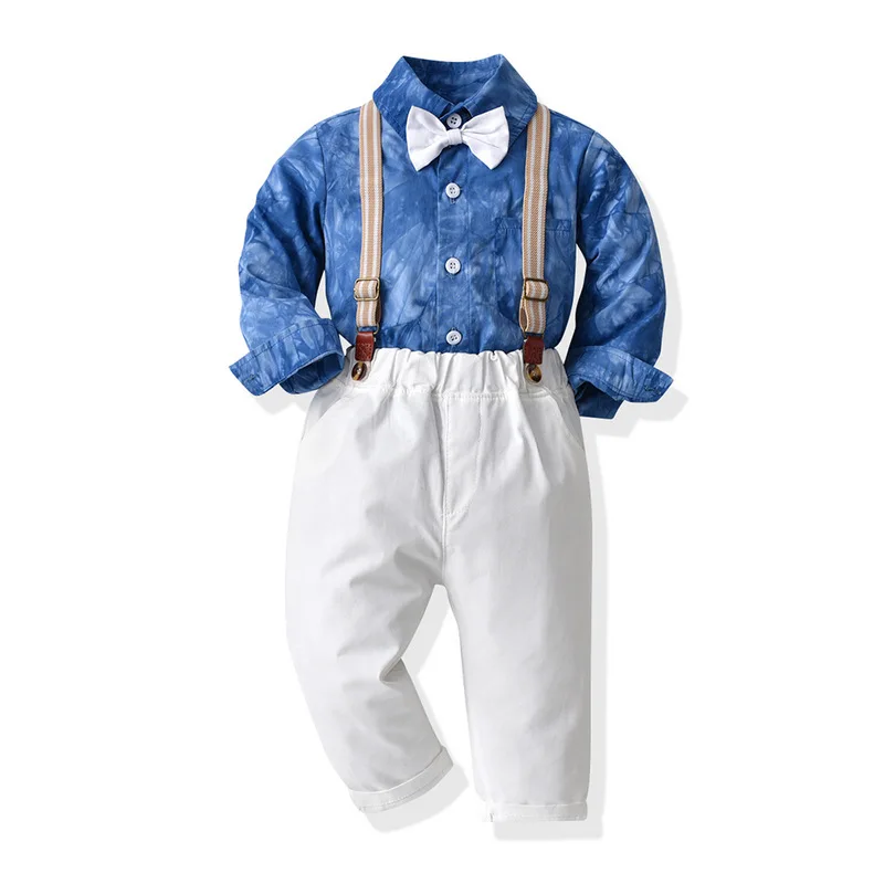 Boys Suit Spring and Autumn New Tie-dye Long-sleeved Cotton Shirt + Overalls Children's Two-piece Children's Clothing New
Boys Suit Spring and Autumn New Tie-dye Long-sleeved Cotton Shirt + Overalls Children's Two-piece Children's Clothing New