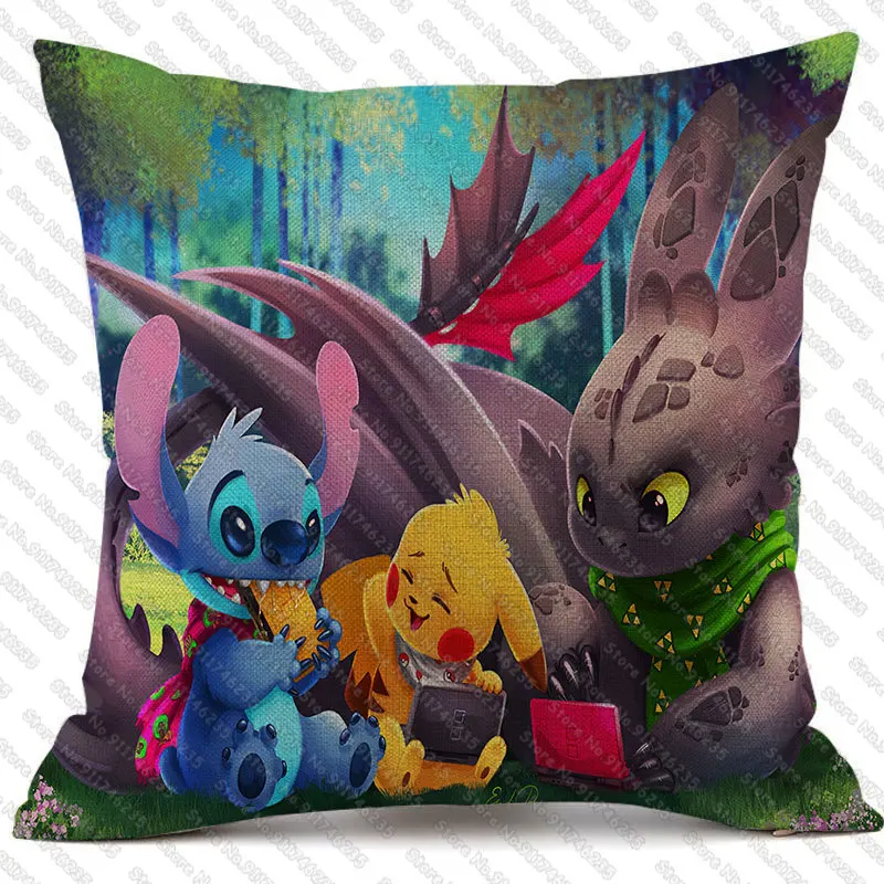DISNEY Lilo & Stitch Cartoon Cushion Cover Naughty Stitch Home Linen Pillowcase 45*45cm Children's Gifts Подушка Funda Cojin
DISNEY Lilo & Stitch Cartoon Cushion Cover Naughty Stitch Home Linen Pillowcase 45*45cm Children's Gifts Подушка Funda Cojin