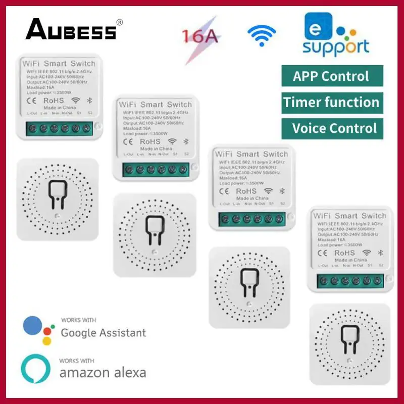 5pc EWeLink Wifi 16A MINI Smart Switch Support 2-way Control Timer Switch Smart Home Automation Work With Alexa Google Home
5pc EWeLink Wifi 16A MINI Smart Switch Support 2-way Control Timer Switch Smart Home Automation Work With Alexa Google Home
