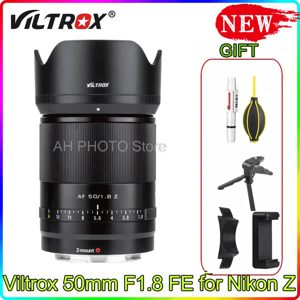 Viltrox 50mm F1.8 Auto Focus Camera Lens Full Frame Wide Angle Prime Lens Large Aperture Portrait Lens for Nikon Z Mount ZFC Z5
Viltrox 50mm F1.8 Auto Focus Camera Lens Full Frame Wide Angle Prime Lens Large Aperture Portrait Lens for Nikon Z Mount ZFC Z5