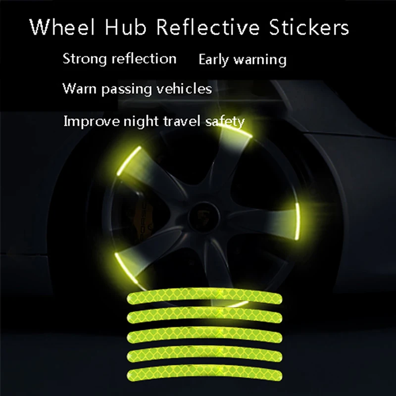 24pcs Wheel Hub Reflective Stickers Anti Scratch Auto Body Decorative Rim Tape Strips Warning Passing FOR Car Motorcycle Bicycle
24pcs Wheel Hub Reflective Stickers Anti Scratch Auto Body Decorative Rim Tape Strips Warning Passing FOR Car Motorcycle Bicycle