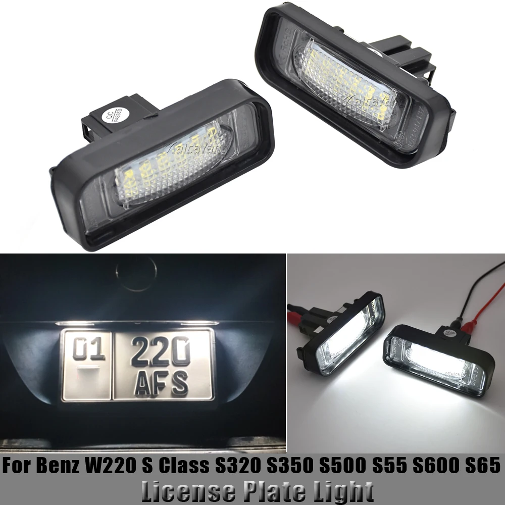 

LED License Plate Light Number Plate Lamp Canbus For Mercedes Benz W220 AMG S Class S320 S350 1999 2000 2001 2002 2003 2004 2005