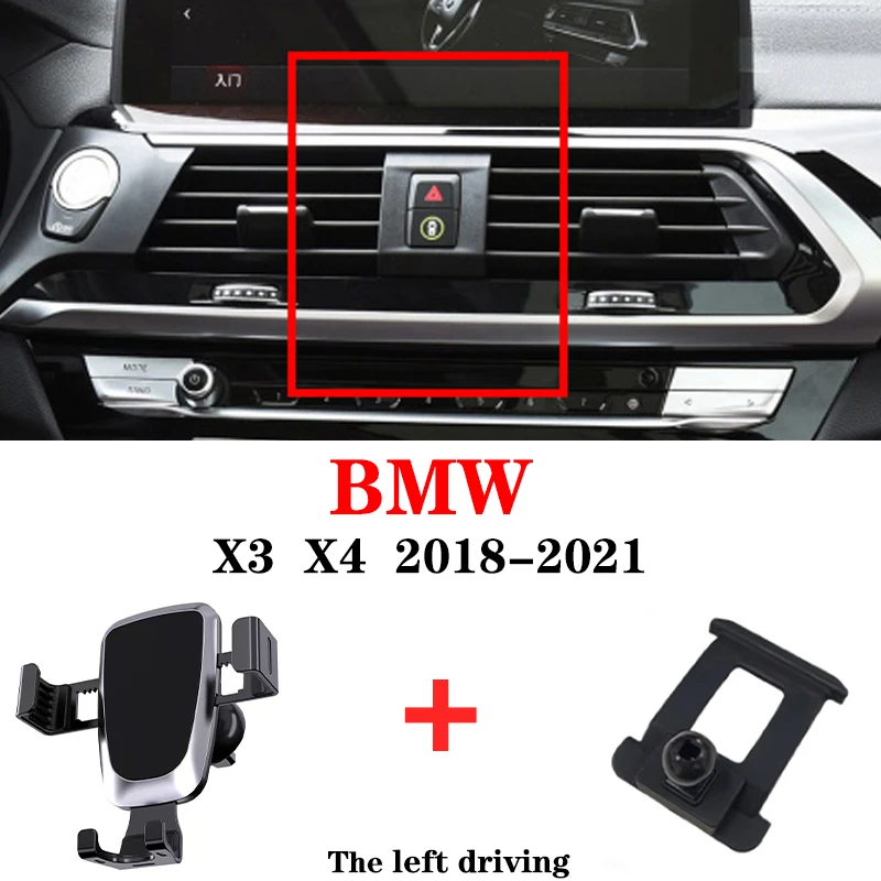 

Автомобильный держатель для телефона Gravity для BMW X3 X4 2018-2021 X1 X2, Поворотная подставка для GPS, поддержка мобильных аксессуаров