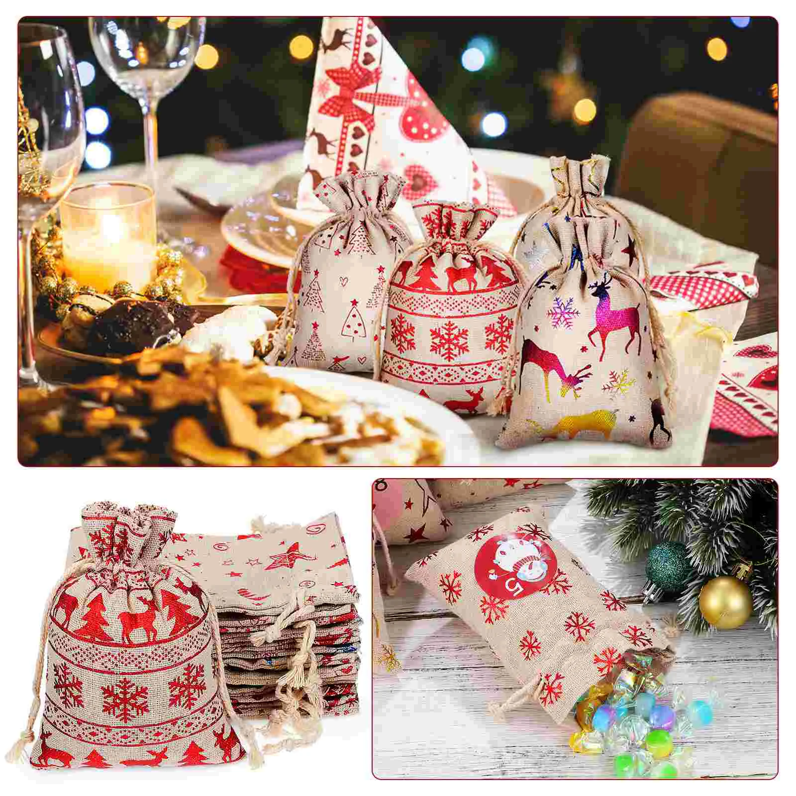 Christmas Bags Bag Gift Drawstring Candy Treat Xmas Pouch Party Favors Holiday Burlap Year New Goodie Christma Present Sacks
Christmas Bags Bag Gift Drawstring Candy Treat Xmas Pouch Party Favors Holiday Burlap Year New Goodie Christma Present Sacks