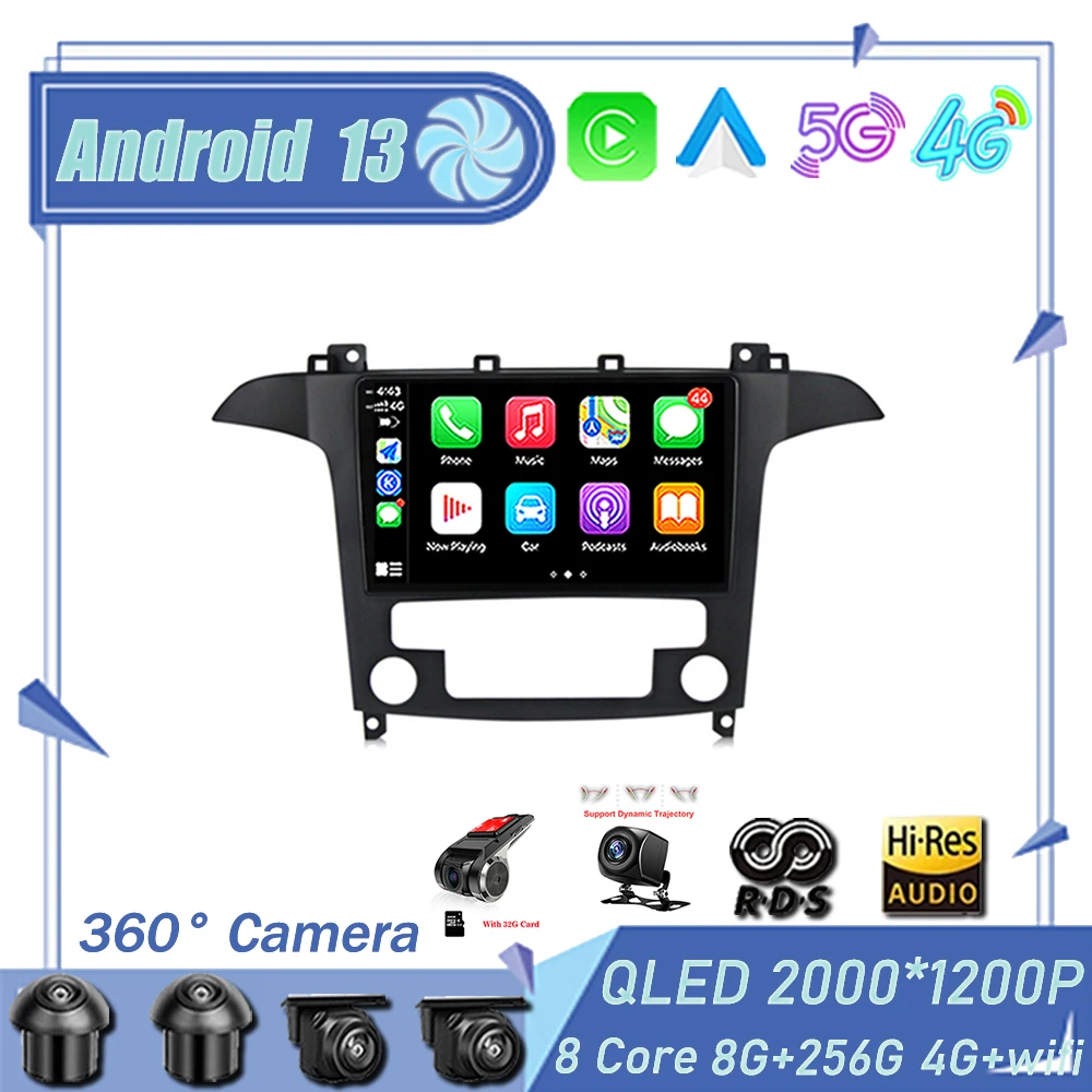 Android 13 для Ford S Max S-MAX 2007-2015, автомобильное радио, мультимедийный видеоплеер, навигация, GPS, стерео, авто HU, 2 Din, DVD
Android 13 для Ford S Max S-MAX 2007-2015, автомобильное радио, мультимедийный видеоплеер, навигация, GPS, стерео, авто HU, 2 Din, DVD