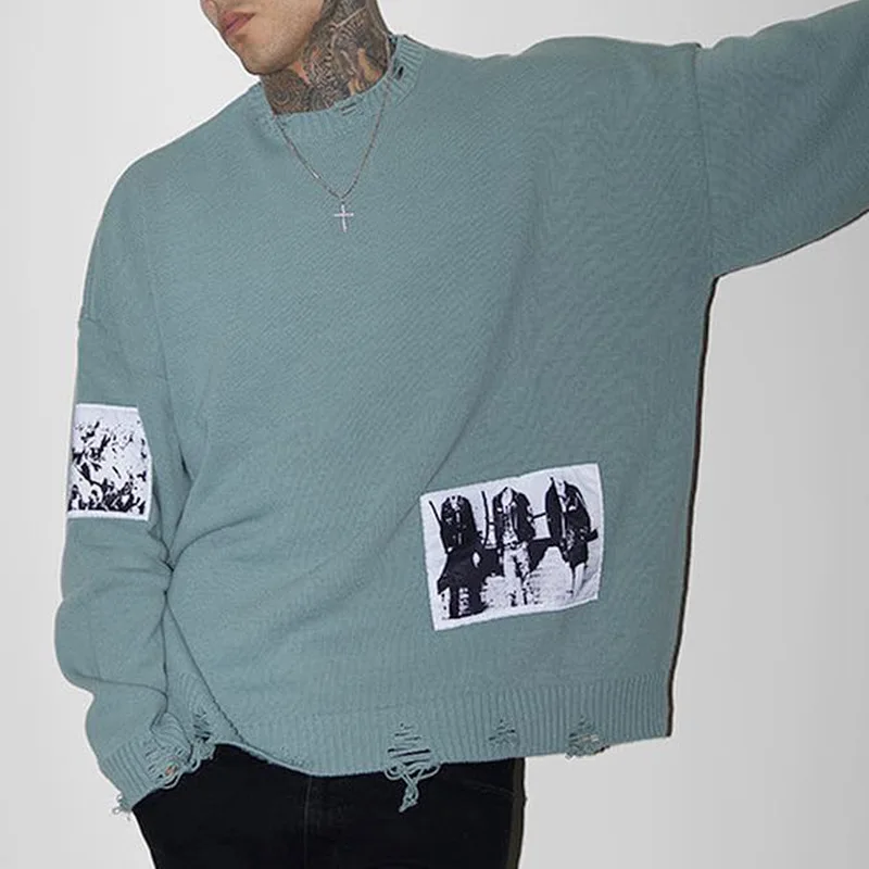 2022 Fall New Fashion Streetwear Mens Casual Long Sleeve Crew Neck Knitted Tops Men Loose Sweaters Leisure Knitting Pullover Man
2022 Fall New Fashion Streetwear Mens Casual Long Sleeve Crew Neck Knitted Tops Men Loose Sweaters Leisure Knitting Pullover Man