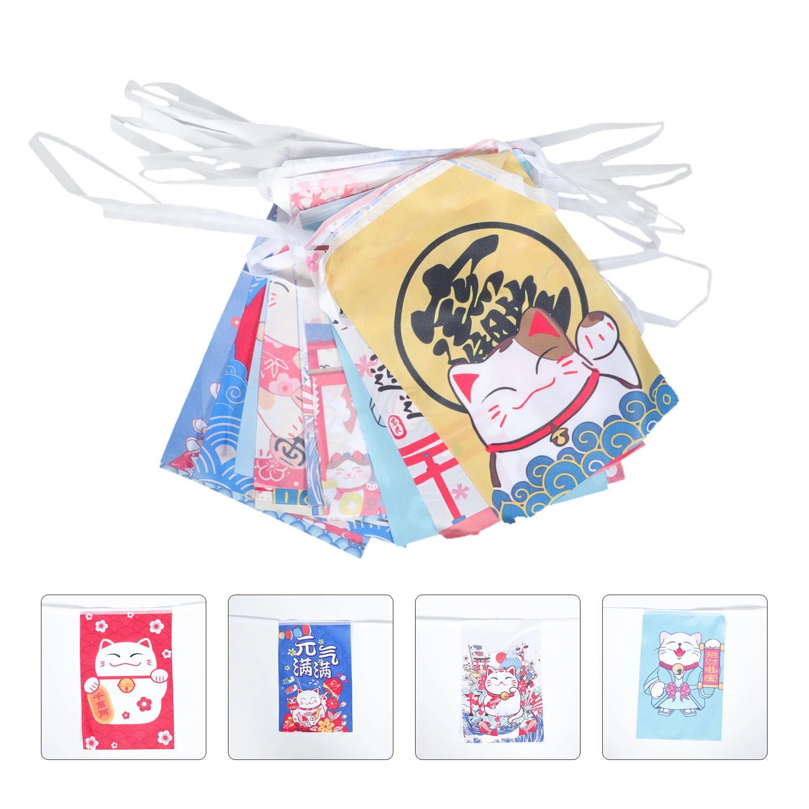 Bunting Japanese Restaurant Banner Lucky Cat Christmas Decorations Flag String Adornment Wall Izakaya Fireplace Garland Pendant
Bunting Japanese Restaurant Banner Lucky Cat Christmas Decorations Flag String Adornment Wall Izakaya Fireplace Garland Pendant