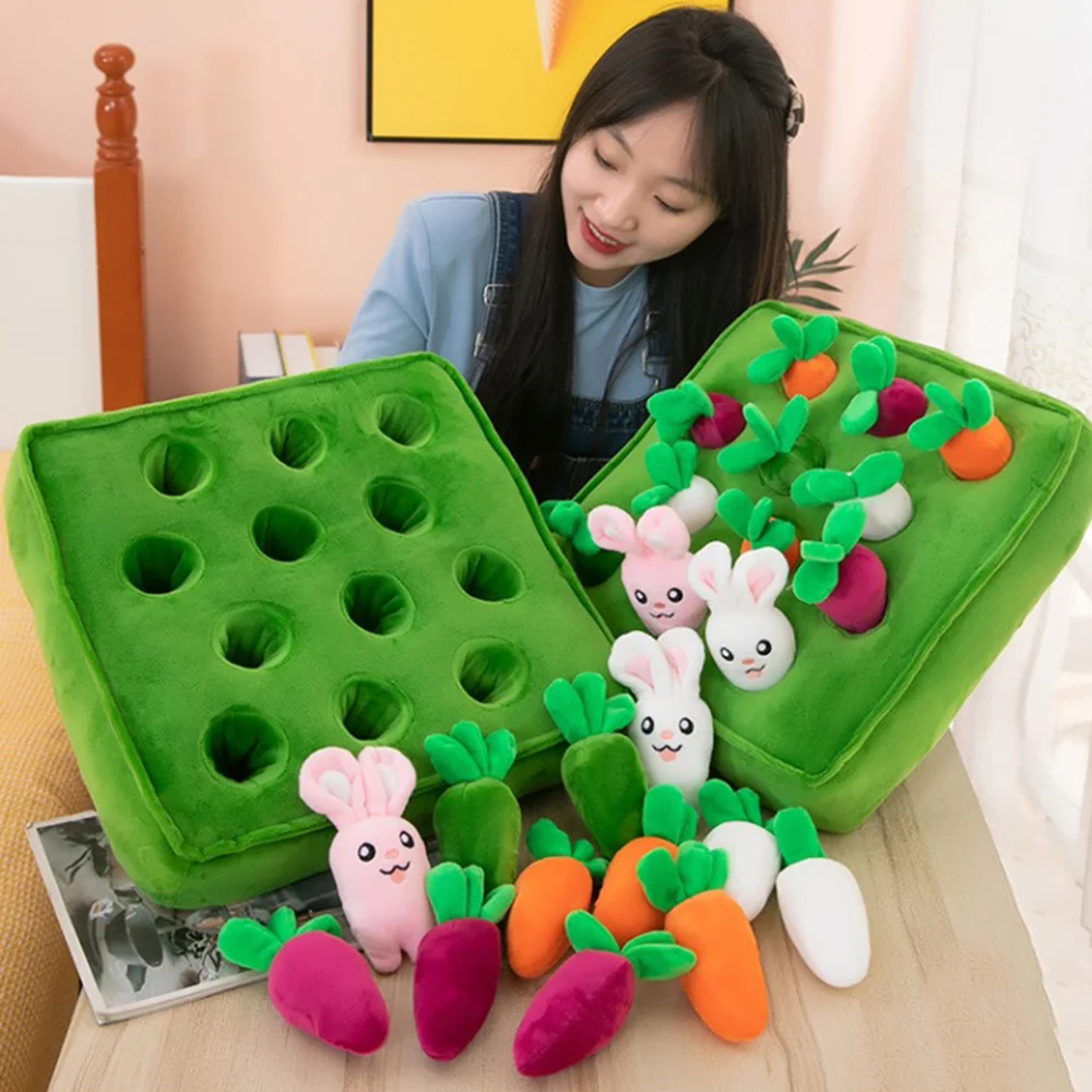 Pull Radish Carrot Toy with 10 Carrots & 2 Rabbits Early Education Toys for Kids Plush Carrot Toy Comfortable to Hand JAN88
Pull Radish Carrot Toy with 10 Carrots & 2 Rabbits Early Education Toys for Kids Plush Carrot Toy Comfortable to Hand JAN88