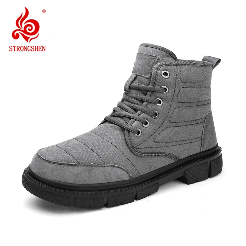 STRONGSHEN Men Winter Snow Boots Warm Fur Slip-Resistant Waterproof Hiking Boots Men's Mid-calf Lace up Boots Outdoor Sneakers
STRONGSHEN Men Winter Snow Boots Warm Fur Slip-Resistant Waterproof Hiking Boots Men's Mid-calf Lace up Boots Outdoor Sneakers