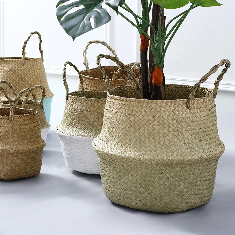 Seagrass Wicker Work Rattan Basket Hanging Planting Flower Pot Storage Laundry Basket Cesta Mimbre Home Garden Decoration
Seagrass Wicker Work Rattan Basket Hanging Planting Flower Pot Storage Laundry Basket Cesta Mimbre Home Garden Decoration