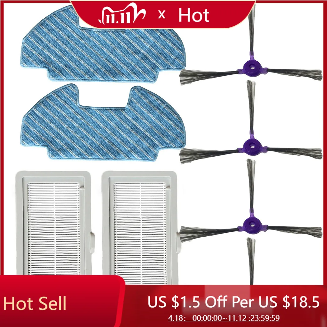 8PCS Side Brush Filter Mop Cloth Replacement Kits For Samsung POWERbot-E VR05R5050WK Robotic Vacuum Cleaner Accessories
8PCS Side Brush Filter Mop Cloth Replacement Kits For Samsung POWERbot-E VR05R5050WK Robotic Vacuum Cleaner Accessories