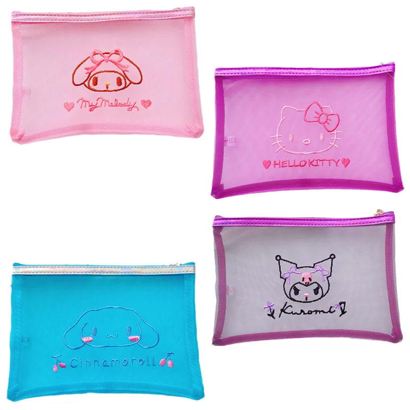 Cute Cartoon Sanrios Mesh Embroid Storage Bag Anime My Melody Cinnamoroll Kuromi Hellokittys Portable Cosmetic Bag Girl Gift 
Cute Cartoon Sanrios Mesh Embroid Storage Bag Anime My Melody Cinnamoroll Kuromi Hellokittys Portable Cosmetic Bag Girl Gift