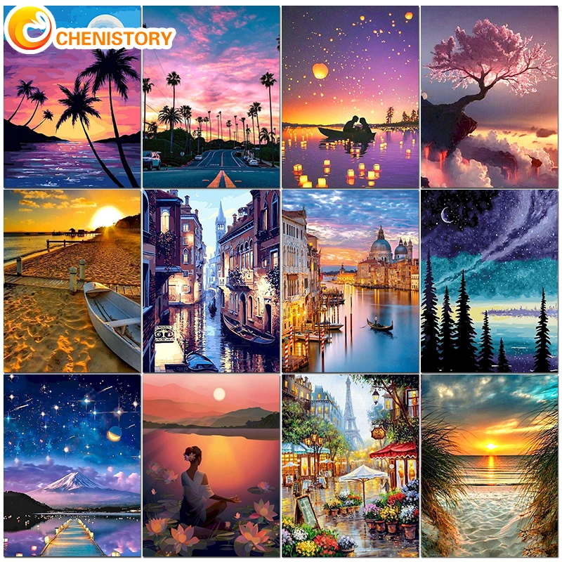 CHENISTORY 40x50cm Painting By Numbers On Canvases Landscape DIY Craft Kits Handmade Oil Pictures Coloring By Numbers Home Decor
CHENISTORY 40x50cm Painting By Numbers On Canvases Landscape DIY Craft Kits Handmade Oil Pictures Coloring By Numbers Home Decor