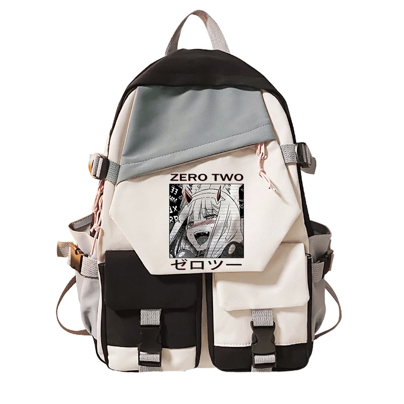DARLING In The FRANXX Zero Two Backpack Teenagers Girls/boy Student School Bags Anime Laptop fashion color matching Bookbag
DARLING In The FRANXX Zero Two Backpack Teenagers Girls/boy Student School Bags Anime Laptop fashion color matching Bookbag