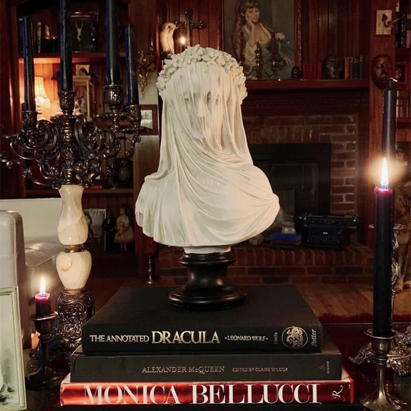The Veiled Lady Gothic Sculpture Bust Cloaked Woman Statue Macabre Art Oddities Home Decor Library Decorated Nordic Decoration
The Veiled Lady Gothic Sculpture Bust Cloaked Woman Statue Macabre Art Oddities Home Decor Library Decorated Nordic Decoration