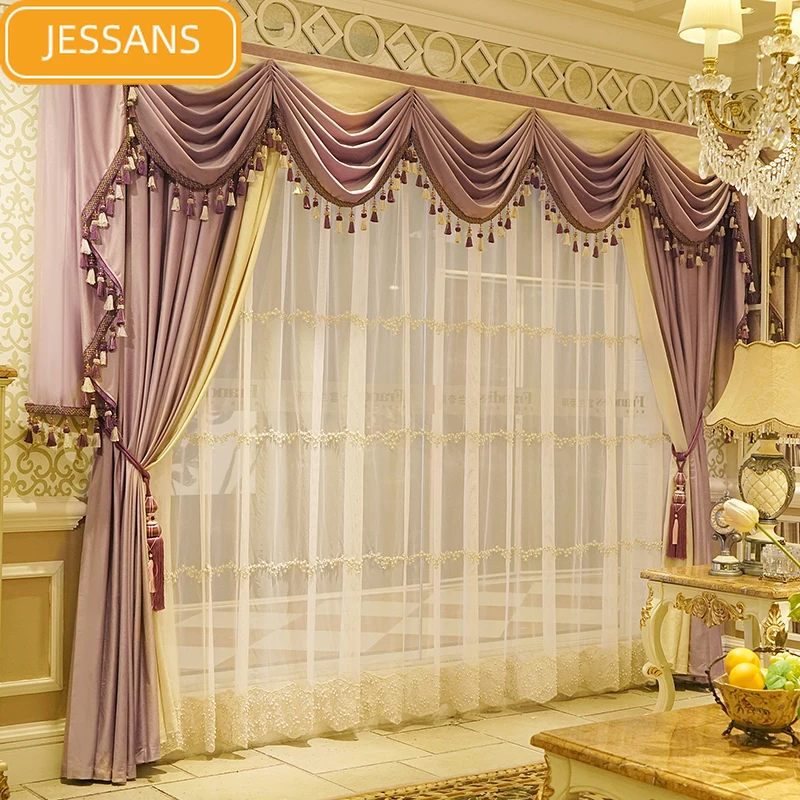 2021 New American Style Retro Velvet Blackout Curtain Velvet Material Hotel Villa Curtains for Living Room Bedroom Finished
2021 New American Style Retro Velvet Blackout Curtain Velvet Material Hotel Villa Curtains for Living Room Bedroom Finished
