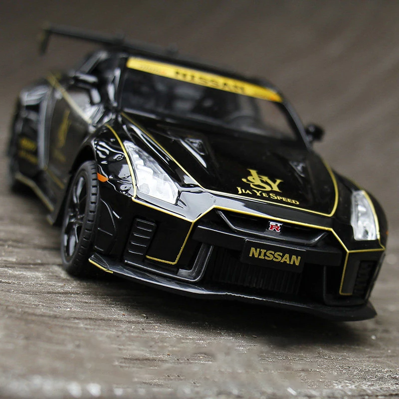 Гоночные Литые и игрушечные автомобили Nissan Skyline Ares GTR R35 1:24, модель автомобиля из сплава, коллекция игрушек для детей со звуком и светом
Гоночные Литые и игрушечные автомобили Nissan Skyline Ares GTR R35 1:24, модель автомобиля из сплава, коллекция игрушек для детей со звуком и светом