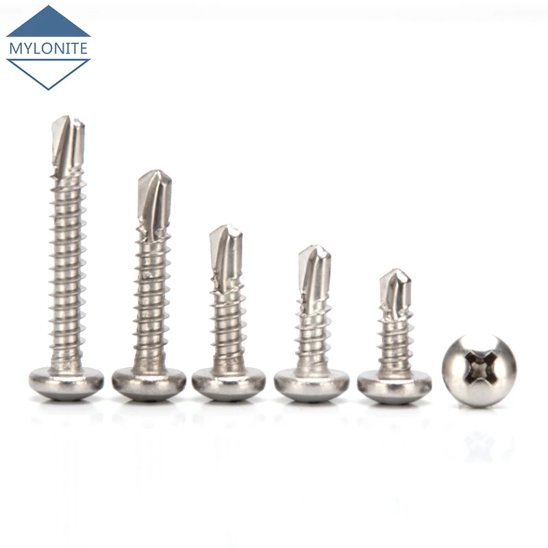 304 Stainless Steel Phillips Pan Round Head Drilling Tail Self-Tapping Screw M4.2 M4.8 Cross Recessed Tapping Bolts
304 Stainless Steel Phillips Pan Round Head Drilling Tail Self-Tapping Screw M4.2 M4.8 Cross Recessed Tapping Bolts