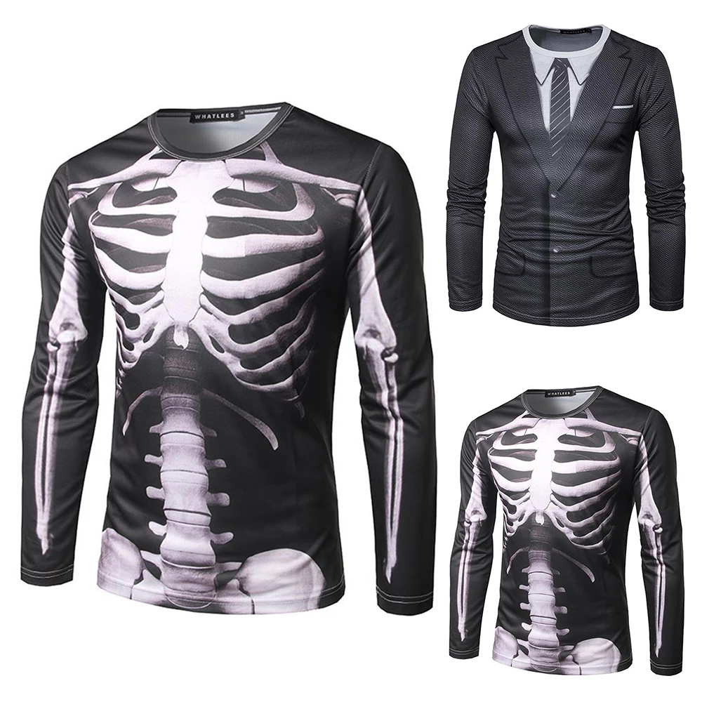 Men's Crew Neck T-shirt Long Sleeve 3D Printed Funny Bone Suit T Shirt Autumn Party Casual Loose Tops Performance Clothing
Men's Crew Neck T-shirt Long Sleeve 3D Printed Funny Bone Suit T Shirt Autumn Party Casual Loose Tops Performance Clothing
