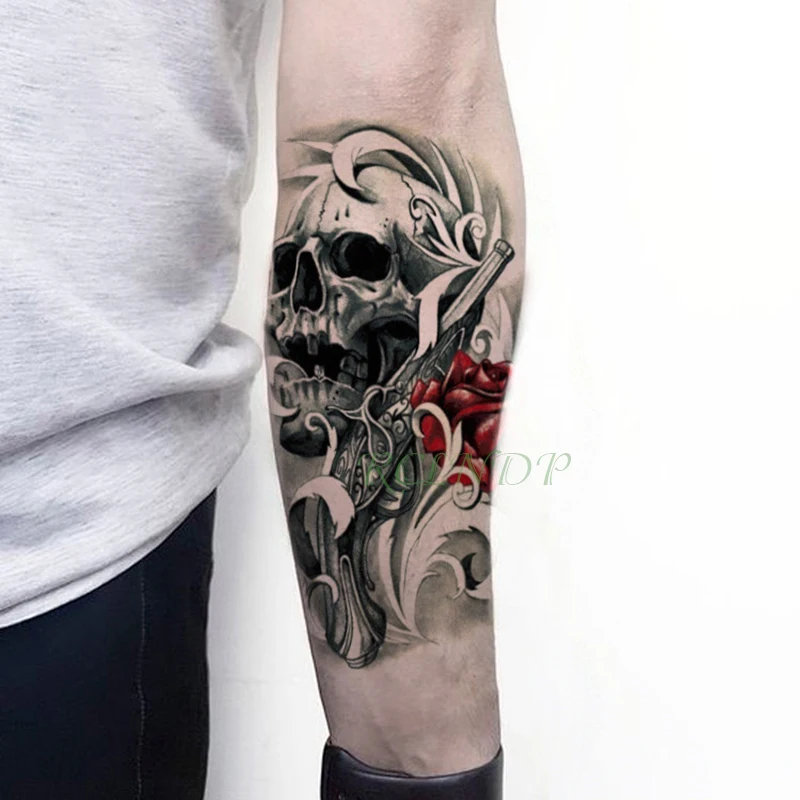 Waterproof Temporary Tattoo Sticker Skull Head Rose Fake Tatto Flash Tatoo Leg Arm back Large size body art for Men Girl Women
Waterproof Temporary Tattoo Sticker Skull Head Rose Fake Tatto Flash Tatoo Leg Arm back Large size body art for Men Girl Women