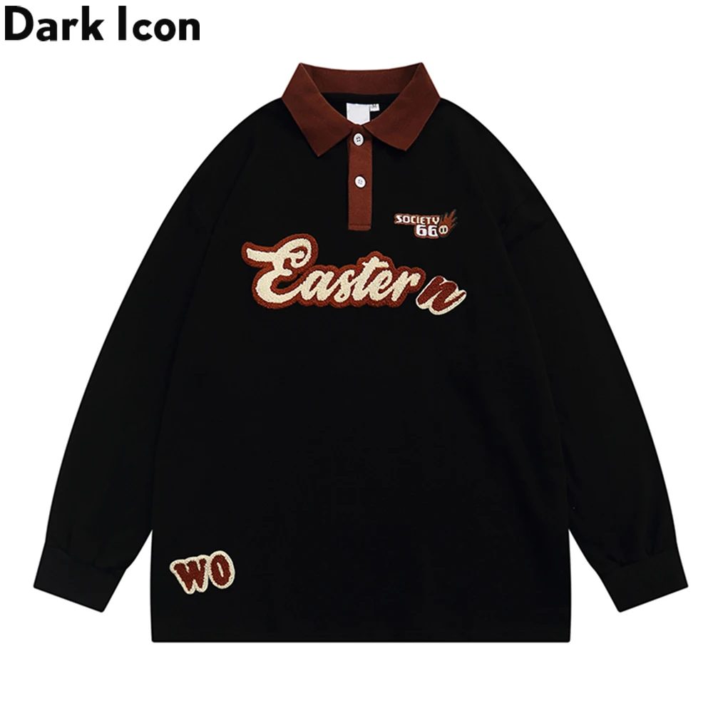 Dark Icon Towel Embroidery Turn-down Collar Men's Sweatshirt Autumn Oversized Students Sweatshirt
Dark Icon Towel Embroidery Turn-down Collar Men's Sweatshirt Autumn Oversized Students Sweatshirt
