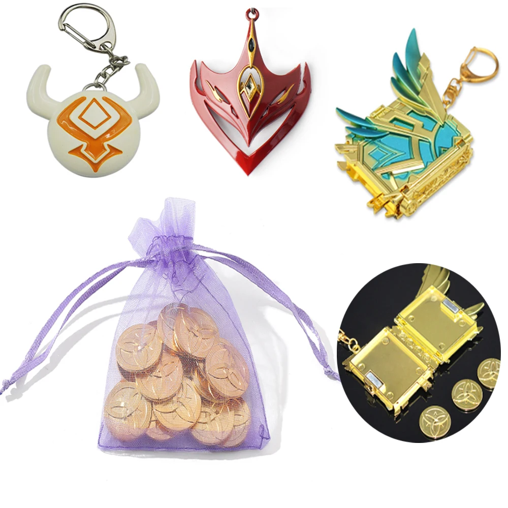Genshin Impact Mora Gold Coin Xiao Cosplay Masks Prop Accessories Mihoyo Catalysts Dharma Keychain Openable Magic Book Car Decor
Genshin Impact Mora Gold Coin Xiao Cosplay Masks Prop Accessories Mihoyo Catalysts Dharma Keychain Openable Magic Book Car Decor