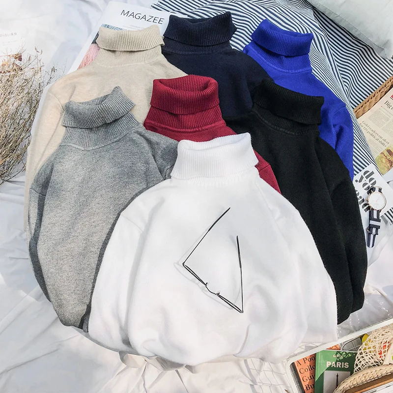 

Cashmere Cotton blend Turtleneck Men Sweater Autumn Winter Man Pullover High Neck Sweater Jersey Hombre Pull Homme Hiver Jumper