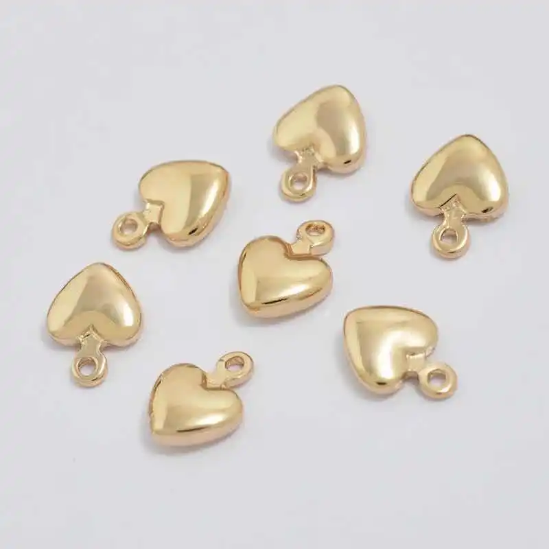 8MM/12MM Color Retention Real Gold Plated Copper Heart Bracelet Pendants Charms DIY Jewelry Making Findings Accessories
8MM/12MM Color Retention Real Gold Plated Copper Heart Bracelet Pendants Charms DIY Jewelry Making Findings Accessories