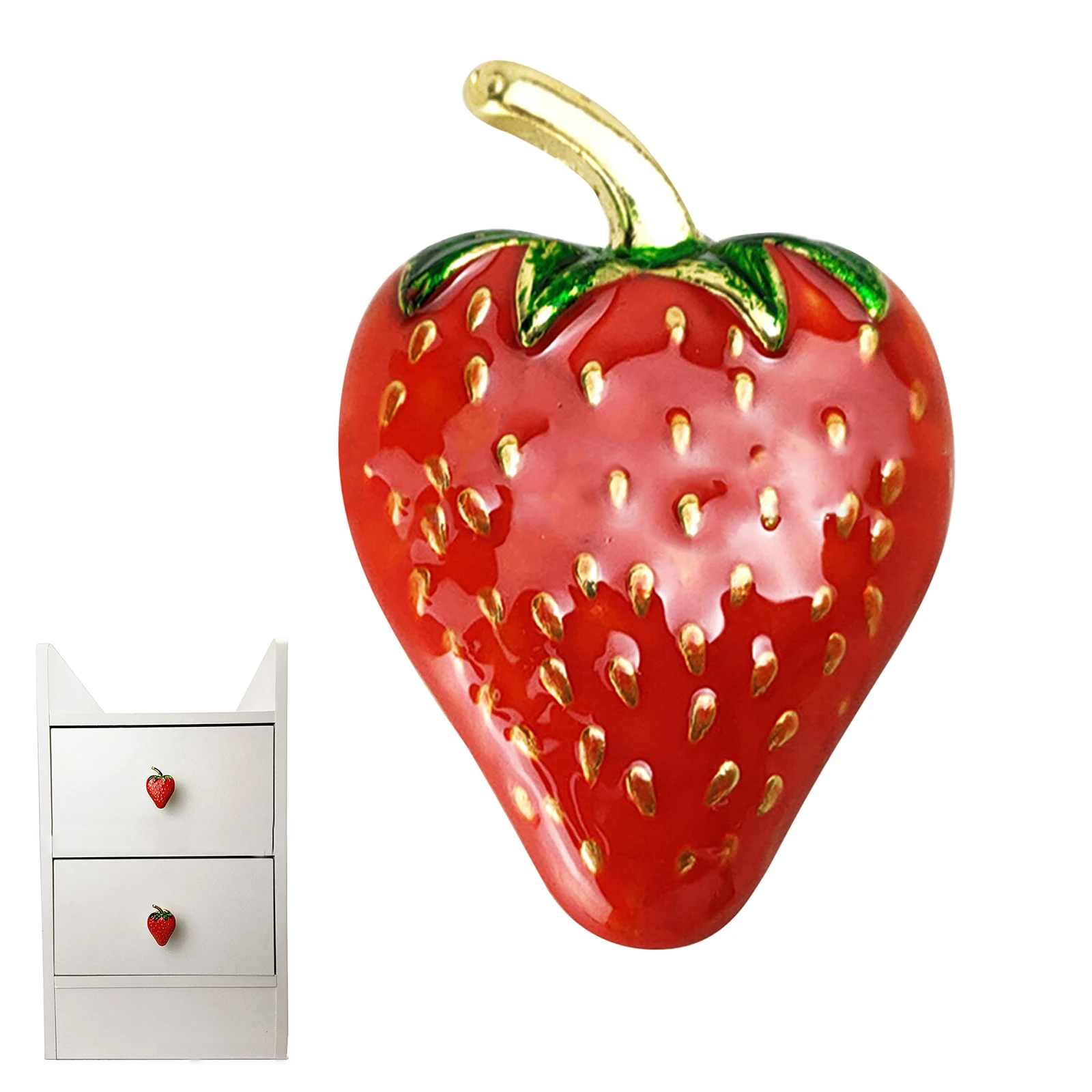 Strawberry Zinc Alloy Drawer Knobs Kitchen Cupboard Door Knob Fruit Cabinet Pulls Dresser Handles For Furniture
Strawberry Zinc Alloy Drawer Knobs Kitchen Cupboard Door Knob Fruit Cabinet Pulls Dresser Handles For Furniture