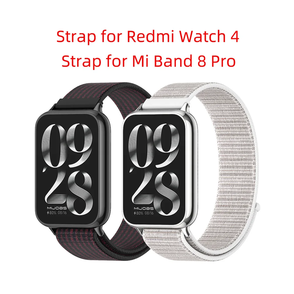 Ремешок нейлоновый для Xiaomi Redmi Watch 4 сменный Браслет смарт-часов Mi Band 8 Pro