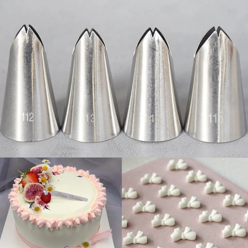 

#112 #113 #114 #115 Nozzle Icing Nozzles Piping Tip Pastry Tips Cup Cake Decorating Baking Tools Bakeware Create Leaf Leaves