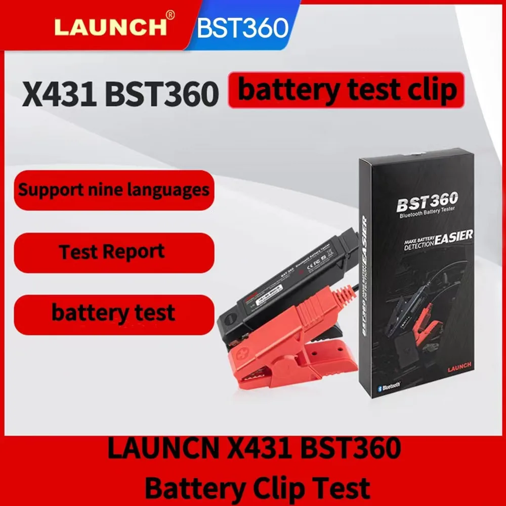 LAUNCH BST360 Bluetooth Battery Tester Multi-language Support 12V Car Motorcycle Battery Analyzer for X431 Android IOS
LAUNCH BST360 Bluetooth Battery Tester Multi-language Support 12V Car Motorcycle Battery Analyzer for X431 Android IOS