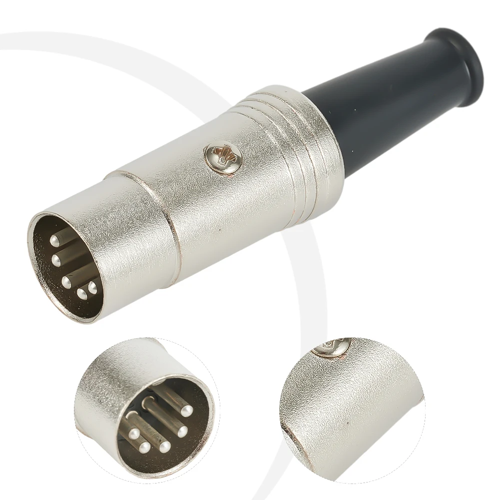 5 Pin DIN Male Audio Adapter Silver Plated Contacts Heavy Duty Cable Clamp Reliable Connection Music Instruments Accessories
5 Pin DIN Male Audio Adapter Silver Plated Contacts Heavy Duty Cable Clamp Reliable Connection Music Instruments Accessories
